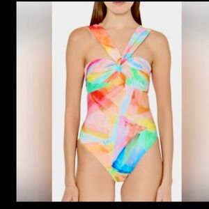 New MILLY Betsy Abstract One-Piece Swimsuit size S